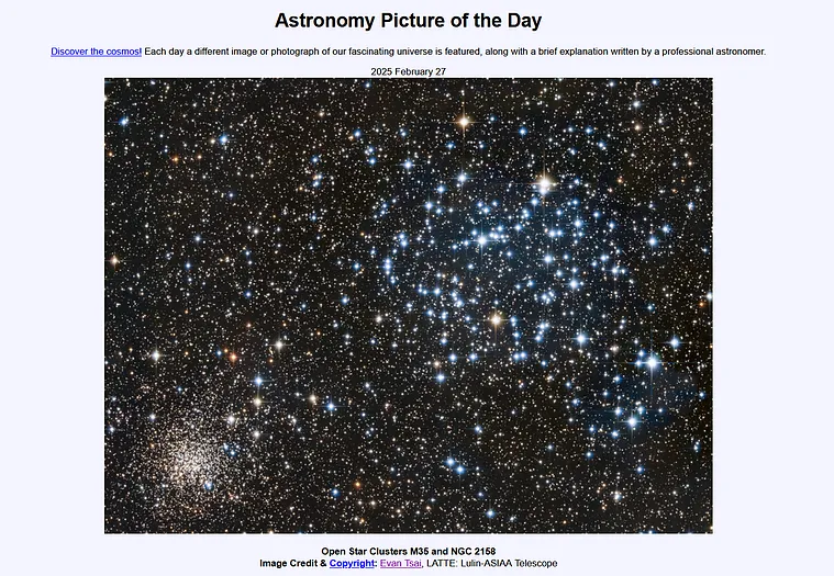M35 與 NGC 2158 疏散星團